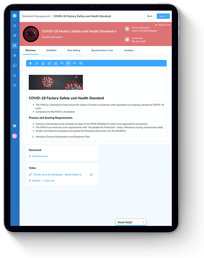 Centralized & Shareable Standards  Rise（COVID-19） Centralized Shareable Standards WEB4
