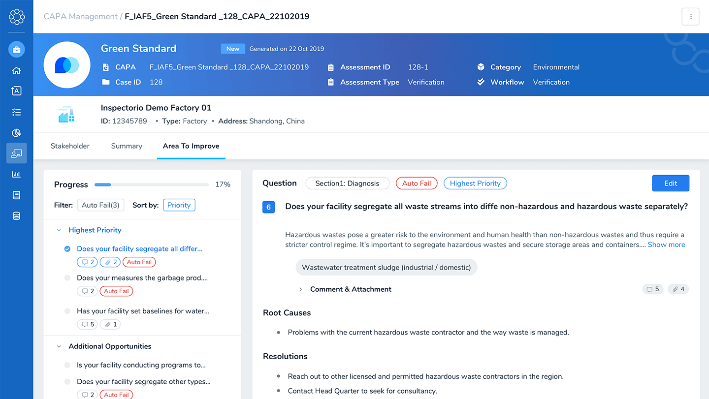 通过纠正和预防措施产生影响