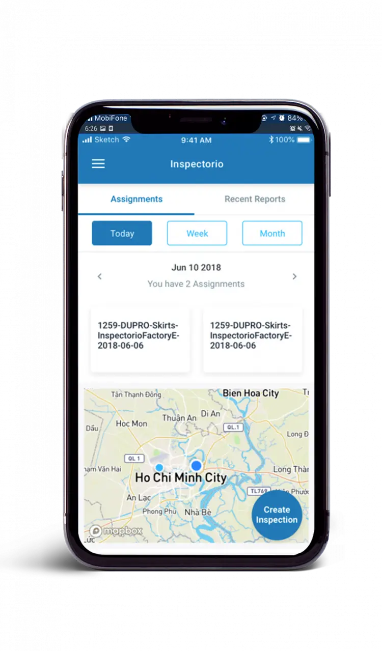 Crear inspección desde el móvil